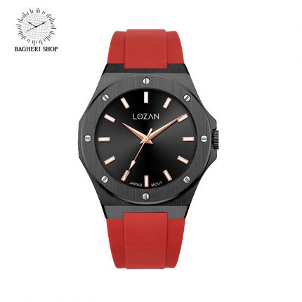 wrist watch men silicone LOZAN528 bagheri shop buy onlin خرید فروشگاه اینترنتی ساعت مچی عقربه ای سیلیکنی لوزان مردانه گارانتی ضدآب.