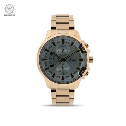 wrist watch men metal crest6124 bagheri shop buy online خرید فروشگاه اینترنتی ساعت مچی عقربه ای فلزی کرست مردانه گارانتی ضدآب.